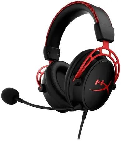 Гарнитура игровая HYPERX Cloud Alpha,  для компьютера и игровых консолей, мониторные,  проводные, красный  / черный [4p5l1ab#uuf]